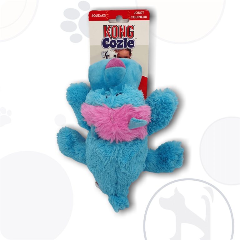 KONG Cozie Blue & Pink Lion Plush Dog Toy - Medium